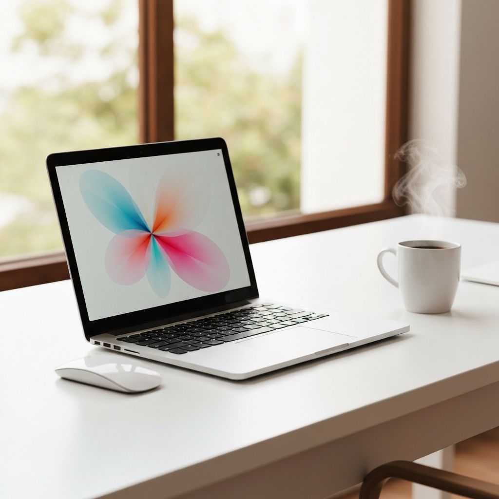 Modern tech workspace with laptop and accessories