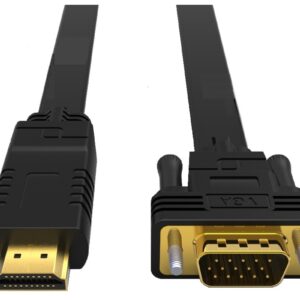 8Ware HDMI to VGA  Adapter Converter Cable 2m Male to Male for Desktop Computer Laptop PC Monitor Projector HDTV Switch PS4 PS5 Media Box DVD Camera