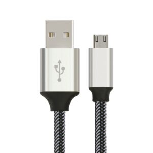 Astrotek 1m Micro USB Data Sync Charger Cable Cord Silver White Color for Samsung HTC Motorola Nokia Kndle Android Phone Tablet & Devices