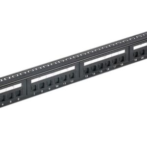 Astrotek 24 Ports UTP Patch Panel CAT6 RJ45 for 19' 1RU Rack Mount Data Network Cabinet Server PCB Type 110/Krone 3U' Black