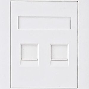 Astrotek CAT5e RJ45 Network Wall Face Plate 86x86mm 2 Port Socket Kit