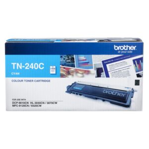 Brother TN-240C COLOUR LASER TONER-CYAN TONER CARTRIDGE TO SUIT HL-3040CN/3045CN/3070CW/3075CW, DCP-9010CN, MFC-9120CN/9125CN/9320CW/9325CW-1,400 PG