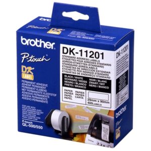 Brother WHITE STANDARD ADDRESS LABELS, 29MM X 90MM 400 LABELS PER ROLL Brother White Standa