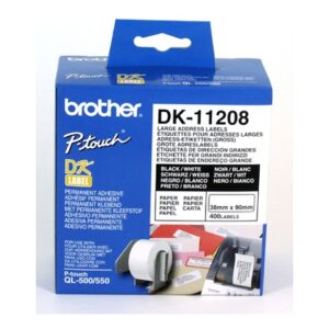 Brother White StandardLarge Address Label 38mmX90mm,400 per roll