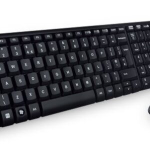 Logitech MK220 Wireless Keyboard & Mouse Combo Much smaller design, same keys 2.4 GHz 128-bit AES encryption Fewer battery hassles