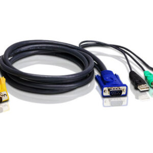 Aten KVM Cable 1.8m with USB & PS/2 to 3in1 SPHD