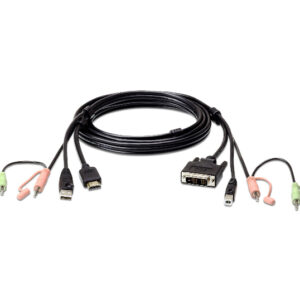Aten KVM Cable 1.8m with HDMI, USB & Audio to DVI-D (Single Link), USB & Audio