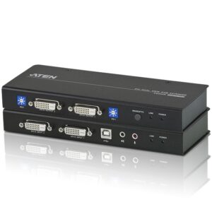 Aten DVI Dual View KVM Extender with Audio, RS232, EDID mode support, Sun/Mac KB/MS support