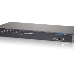 Aten Desktop KVM Switch 8 Port Single Display HDMI w/ Audio, 2x Custom KVM Cables Included, Cascadable Up to 512 Computers via 3 Levels, Multi Display