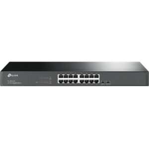 TP-Link TL-SG1016 16-Port Gigabit Rackmount Unmanaged Switch Energy-efficient Supports MAC 19-inch Rack-mountable Steel Case 32Gbps Switching Capacity