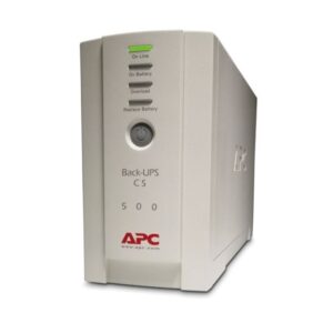 APC Back-UPS 500VA/300W Standby UPS, Tower, 230V/10A Input, 4x IEC C13 Outlets, Lead Acid Battery, User Replaceable Battery