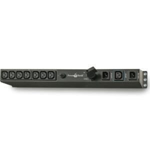 PowerShield Rack Mount Bypass Switch Plus Hot Swap PDU for 1 & 2kVA, 1U, 10Amp Input, ensures uninterrupted power during maintenance